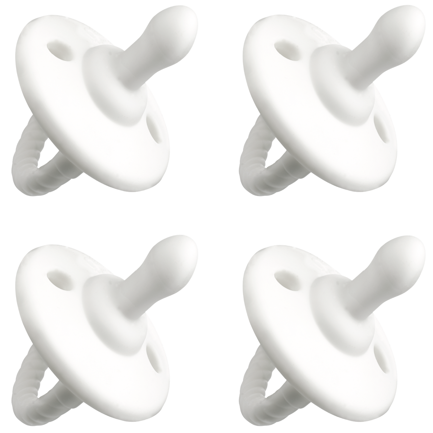 Pacifiers in White, 4 Pack