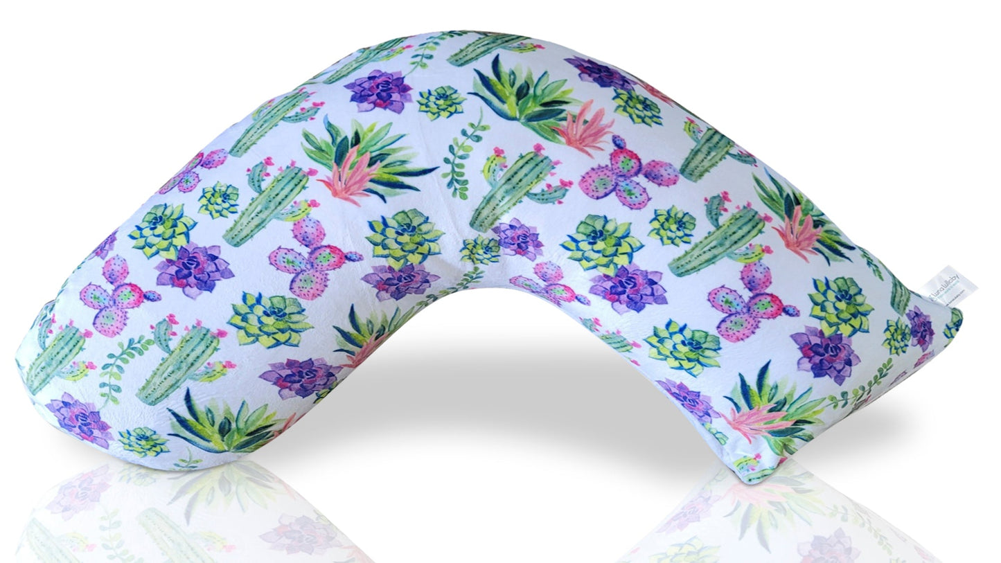 Luna Lullaby Nursing Pillow - Colorful Cactus