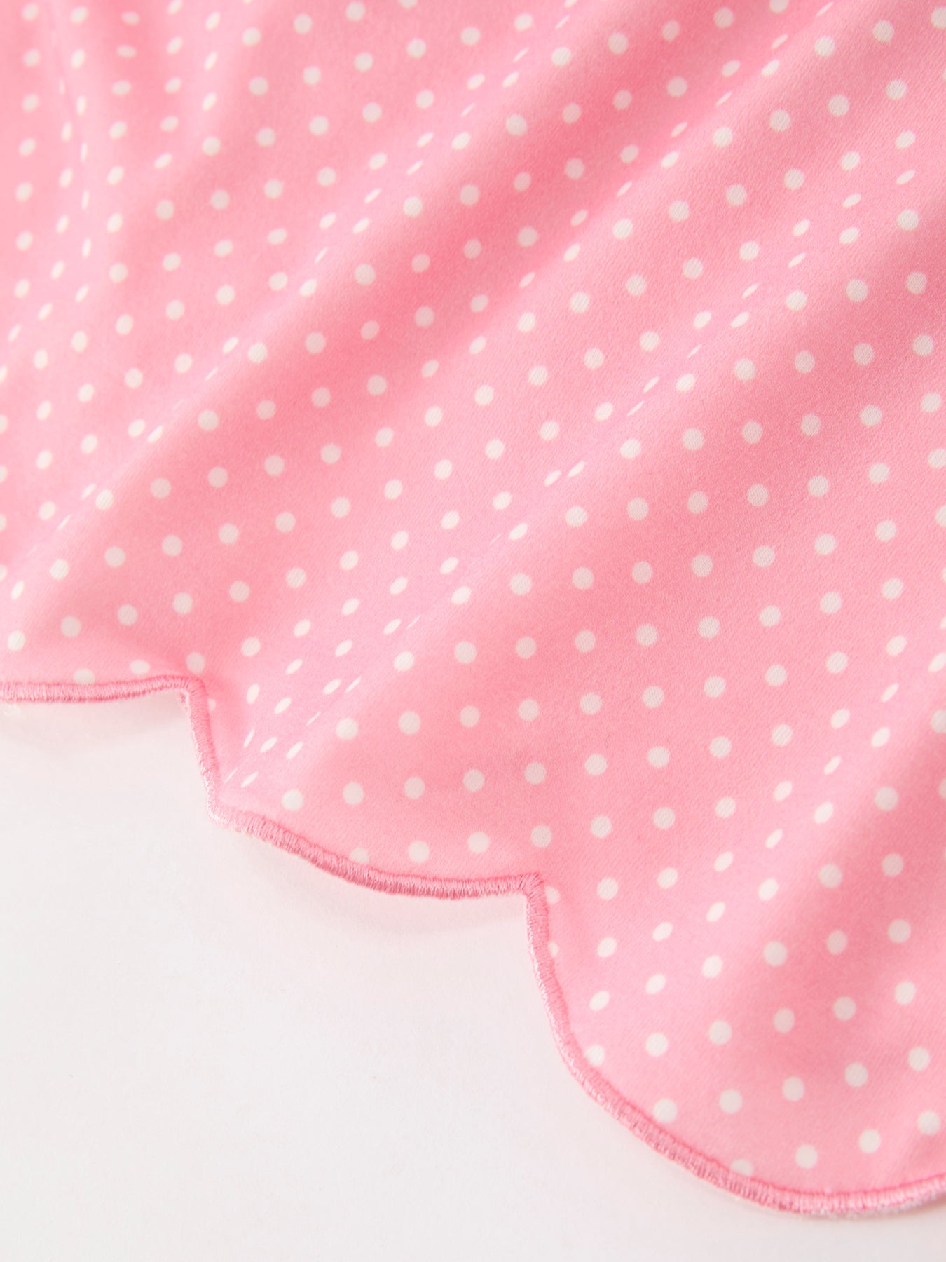 Pink Ballet Embroidery Bow Polka Dot Dress