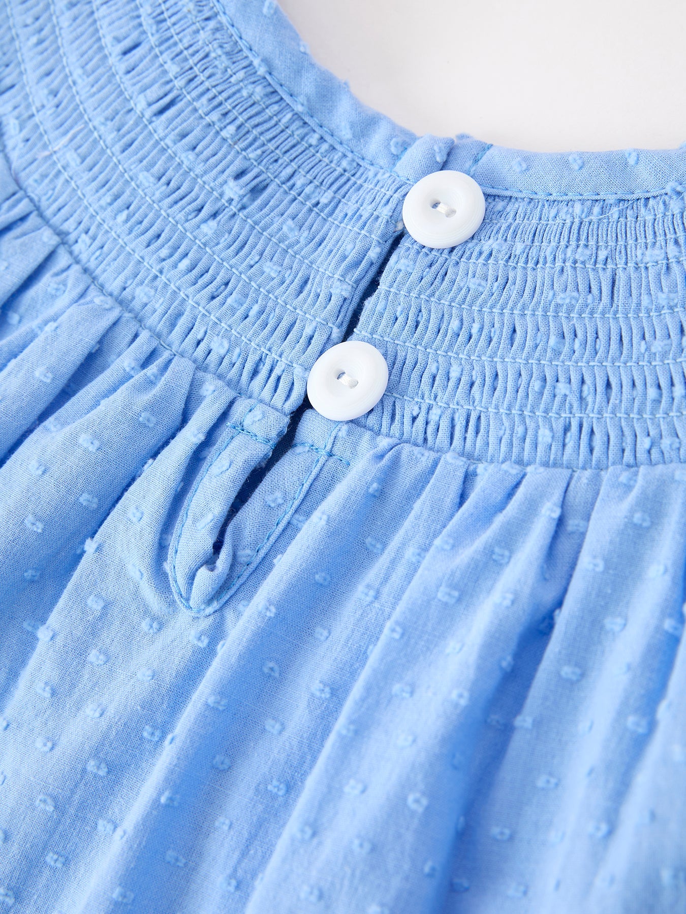 Blue Fall Thanksgiving&Halloween Pumpkin Smock Embroidery Lace Baby Girl Dress