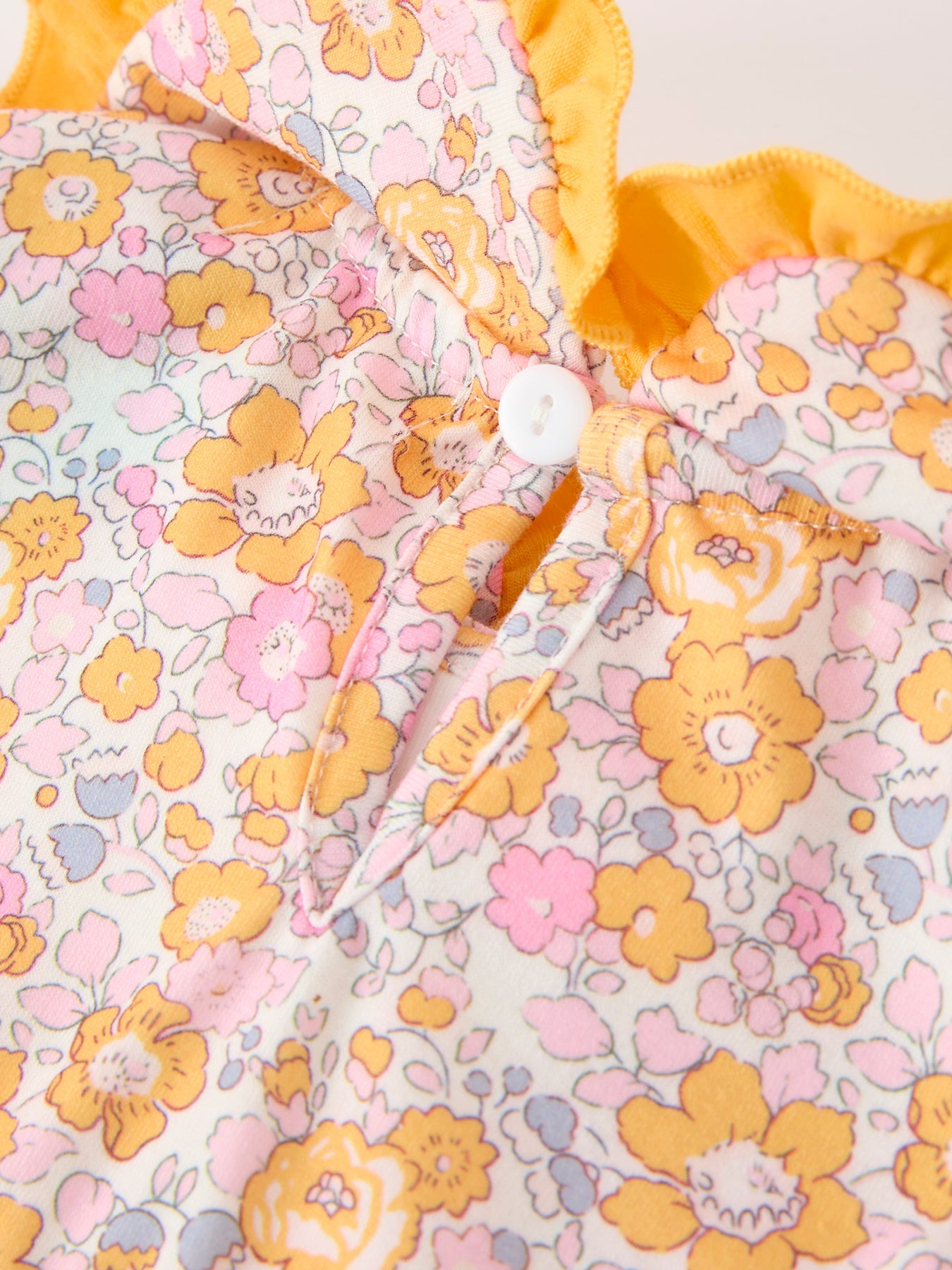 Halloween Pumpkin Floral Baby Bubble Romper