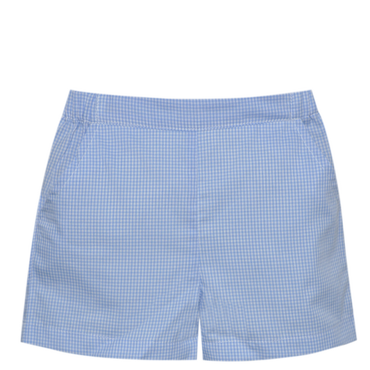 Blue Gingham Bennett Shorts