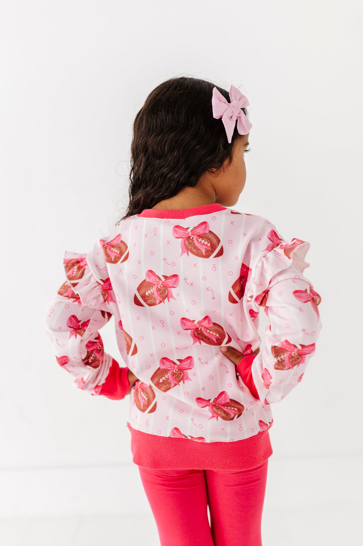 Blitz And Bows Ruffle Crewneck Sweatshirt