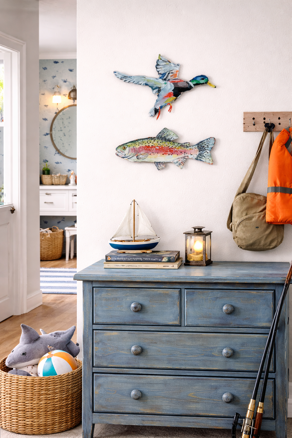 Chasing Rainbows Trout Fish Acrylic Wall Contour
