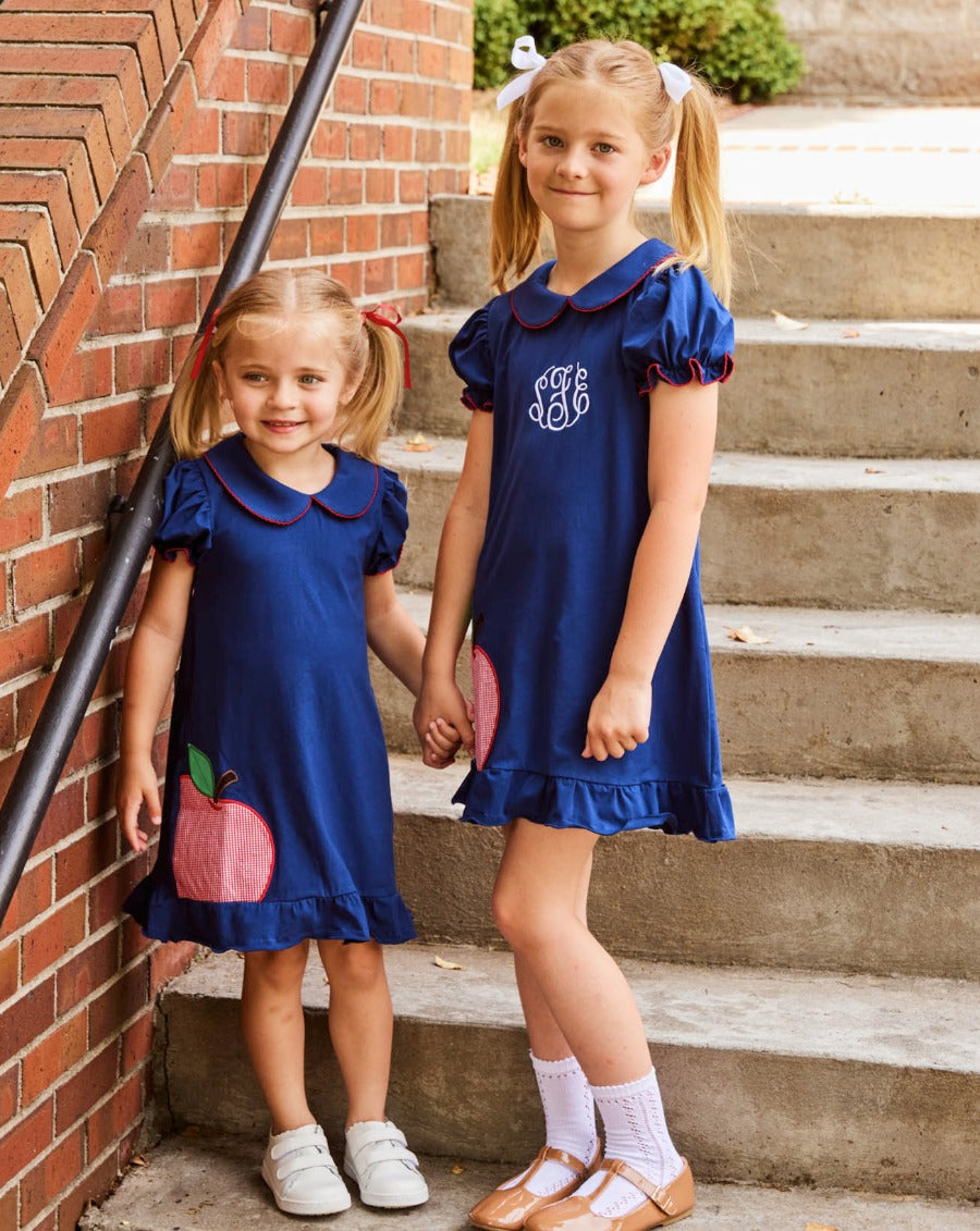 Apple Applique Knit Dress- FINAL SALE