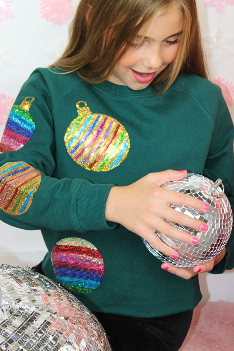 Ornaments Tween Christmas Sweatshirt