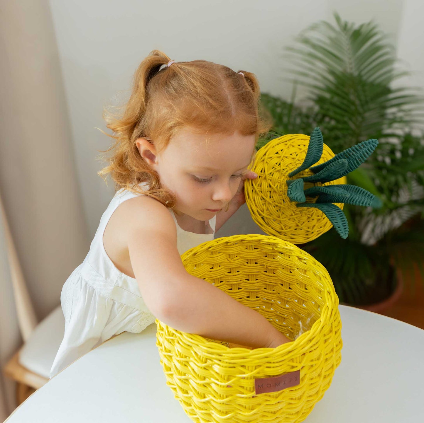 Pineapple Storage Basket Small - Yellow