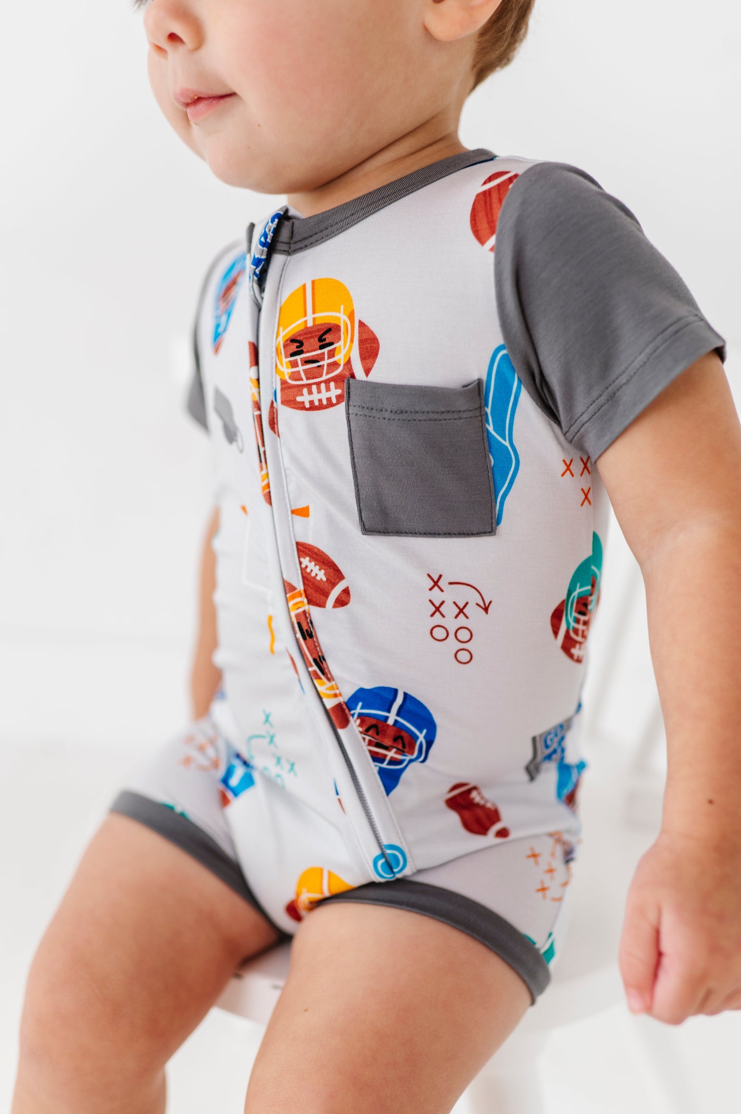 Gridiron Greats Zip Shortie Romper