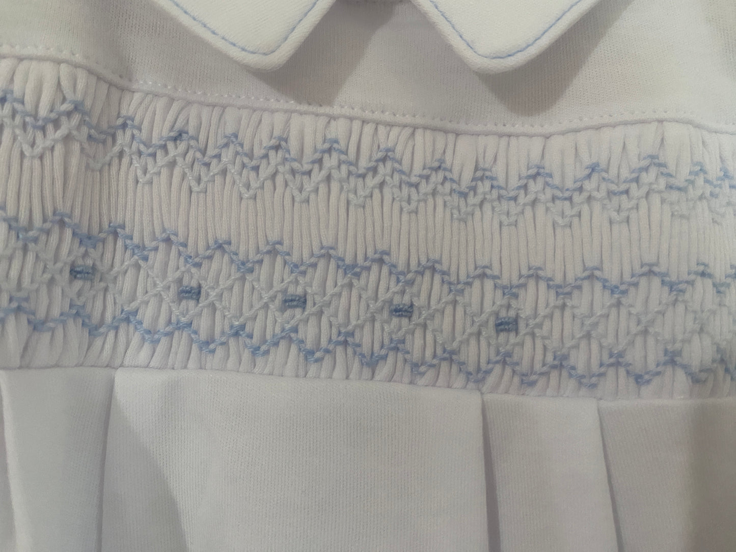 Magnolia Baby Smocked Footie - Blue