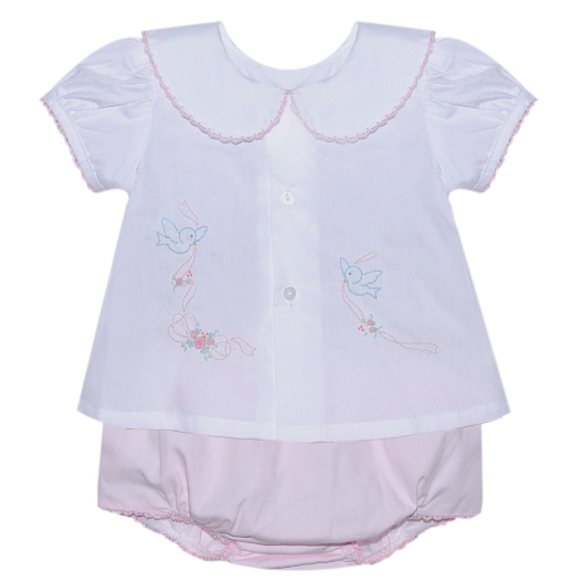 Birds w/ Bows Diaper Set