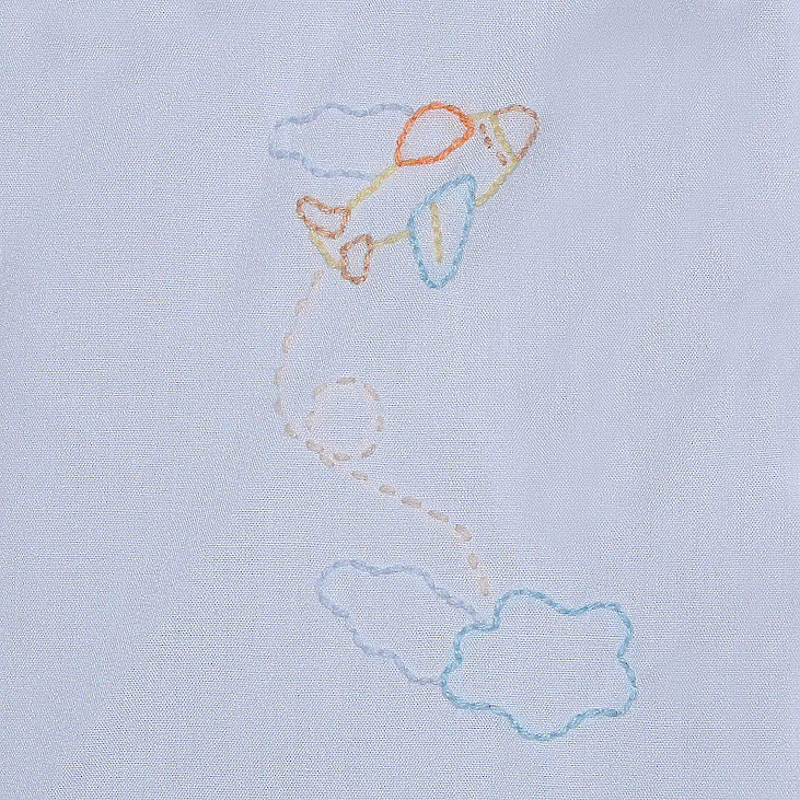 Blue Airplane Diaper Set