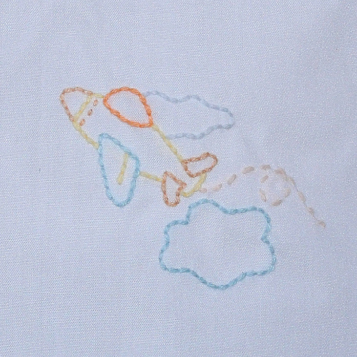 Blue Airplane Diaper Set
