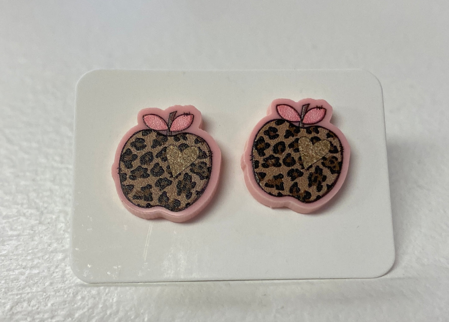 Leopard Apple Earrings