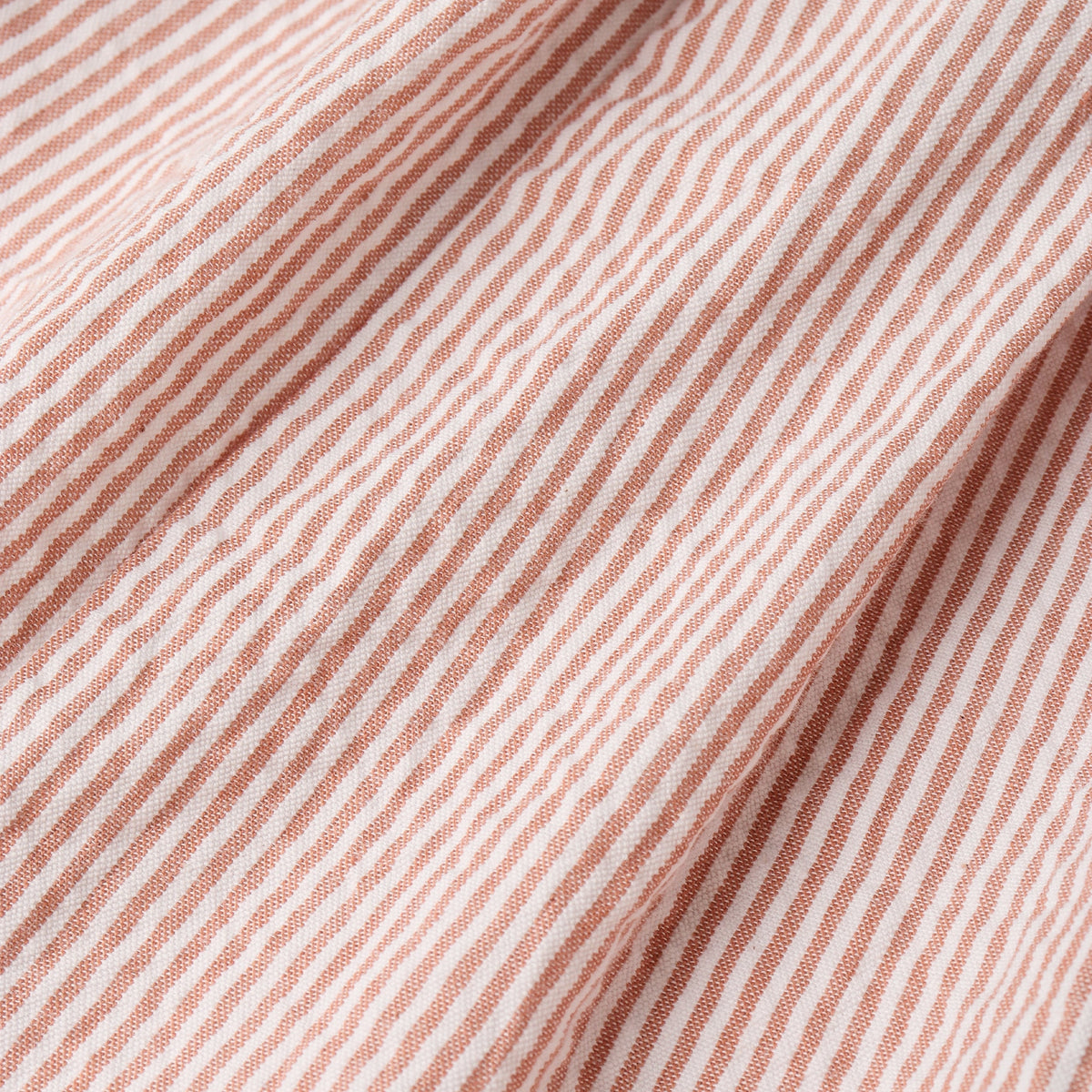 Organic Short Bubble Romper - Coral Stripes
