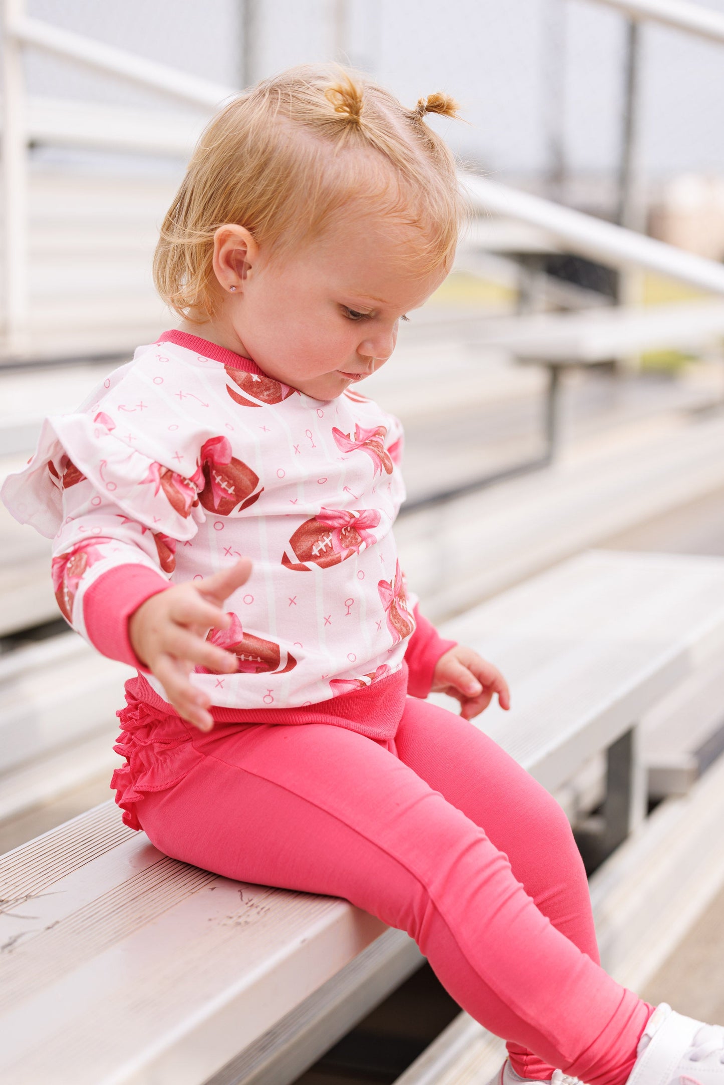 Blitz And Bows Ruffle Crewneck Sweatshirt