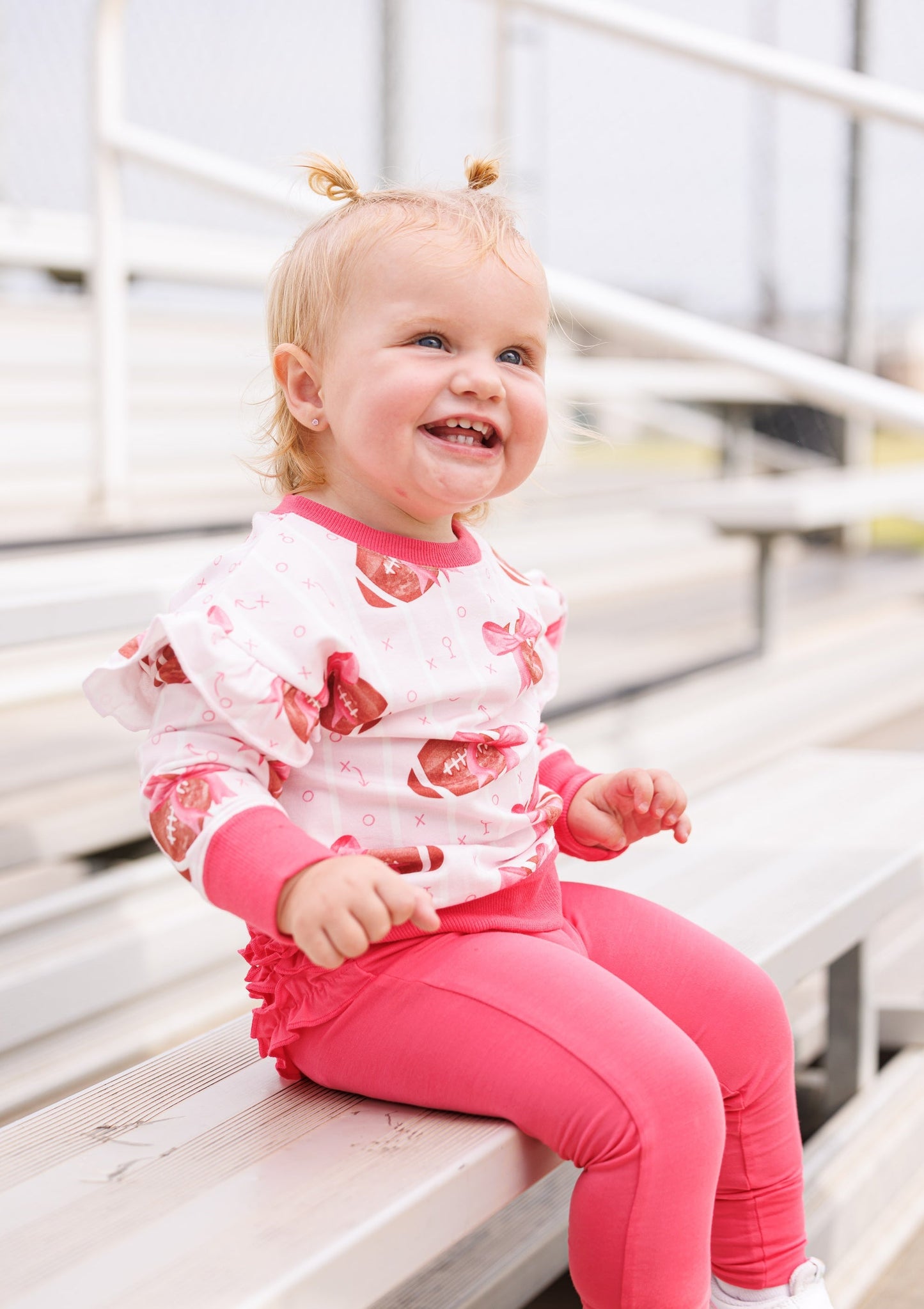 Blitz And Bows Ruffle Crewneck Sweatshirt
