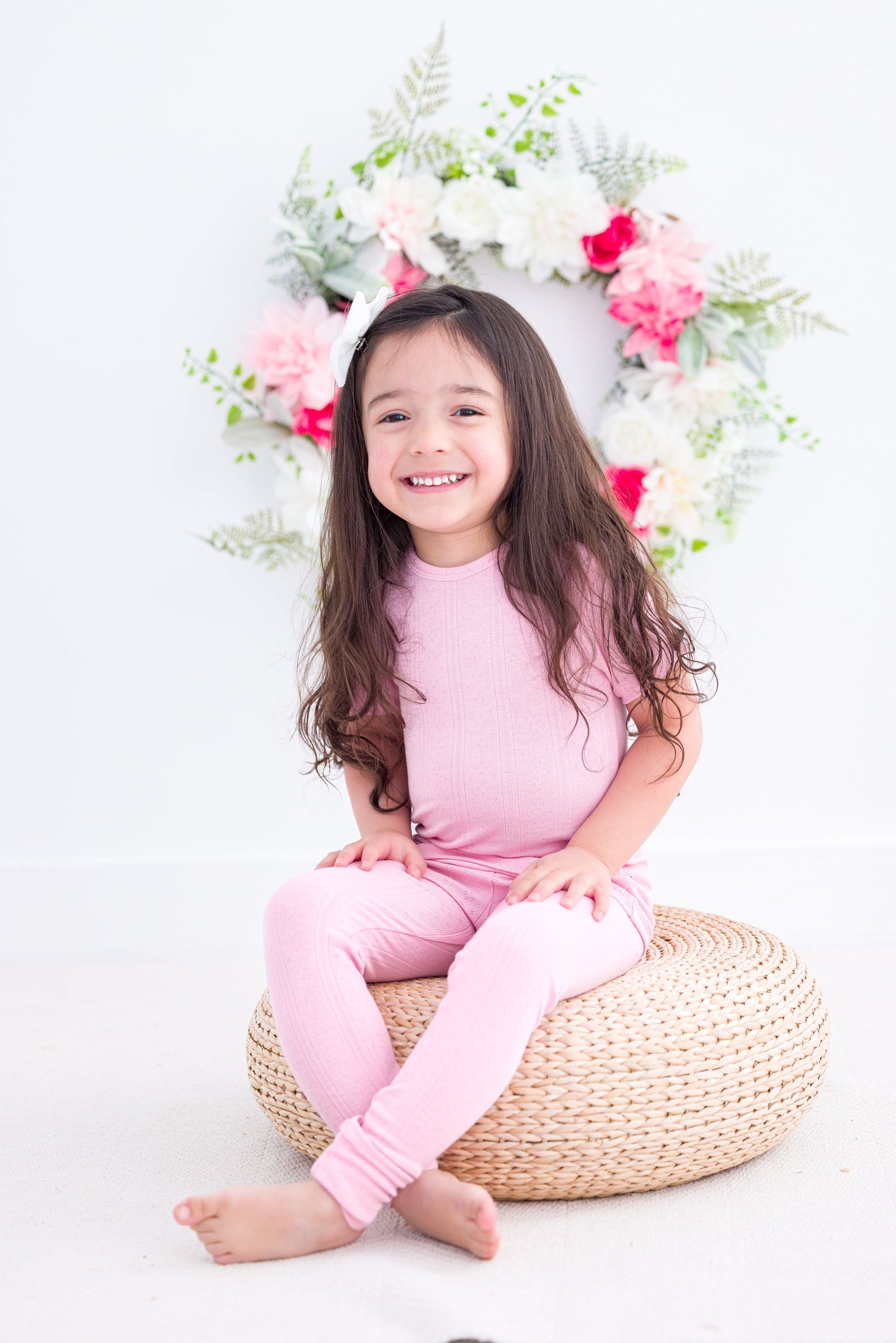 Pink Pointelle 2-Piece Pajamas
