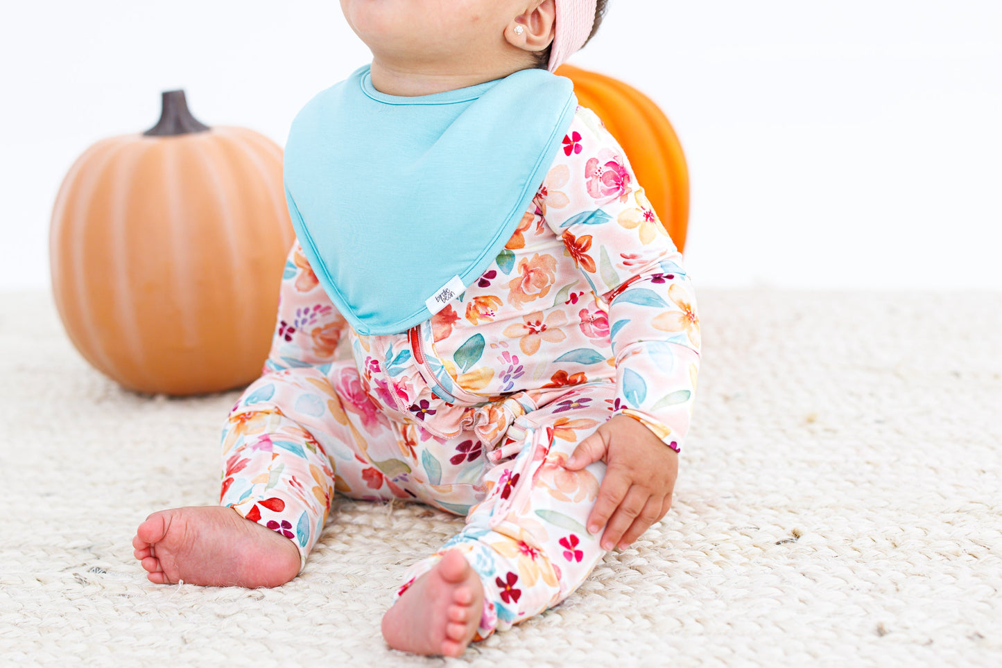 Pearl and Moss Bandana Bib Set