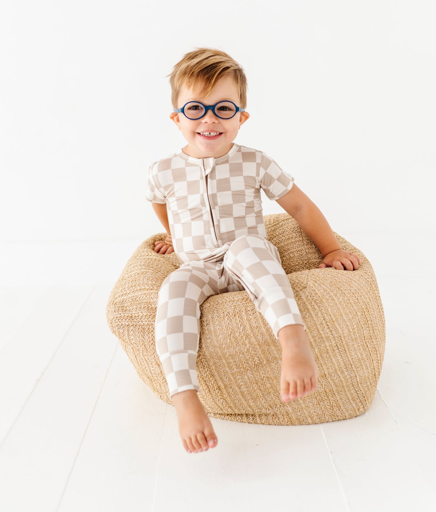 Oat Check Zip Romper