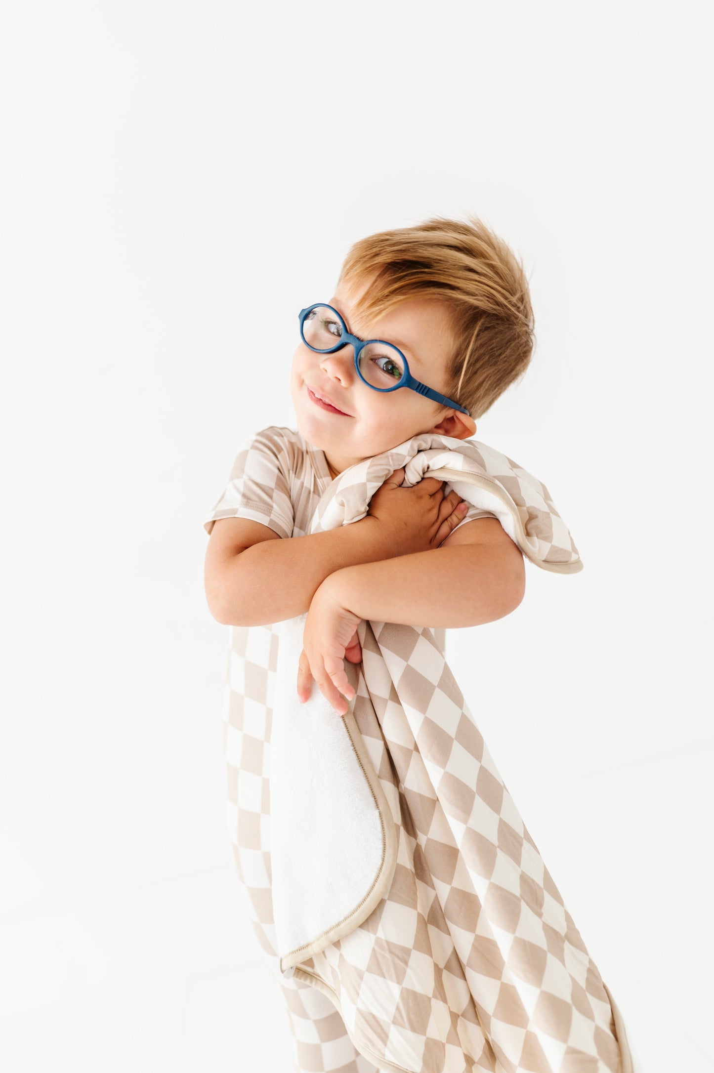 Oat Check Plush Birdie Blanket- STROLLER