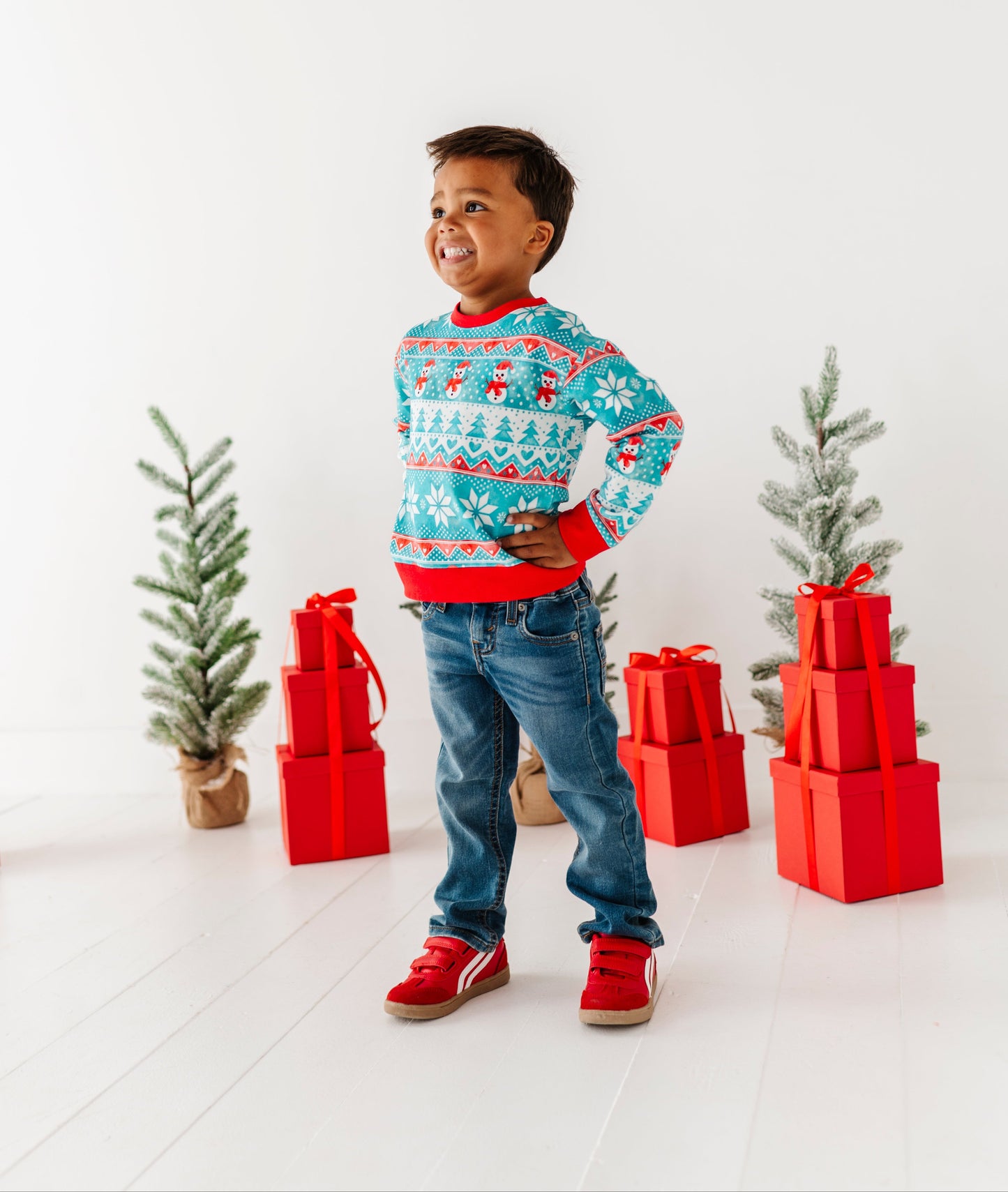 Frosty Fair Isle Crewneck Sweatshirt