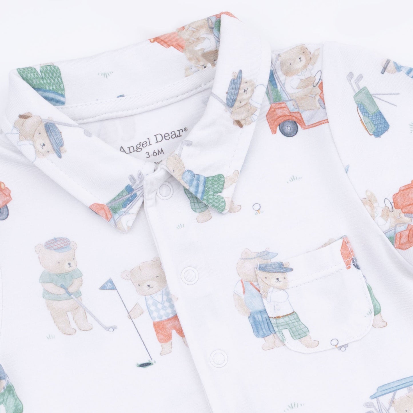 Golfing Teddy Bears - Polo Shortie with Bucket hat