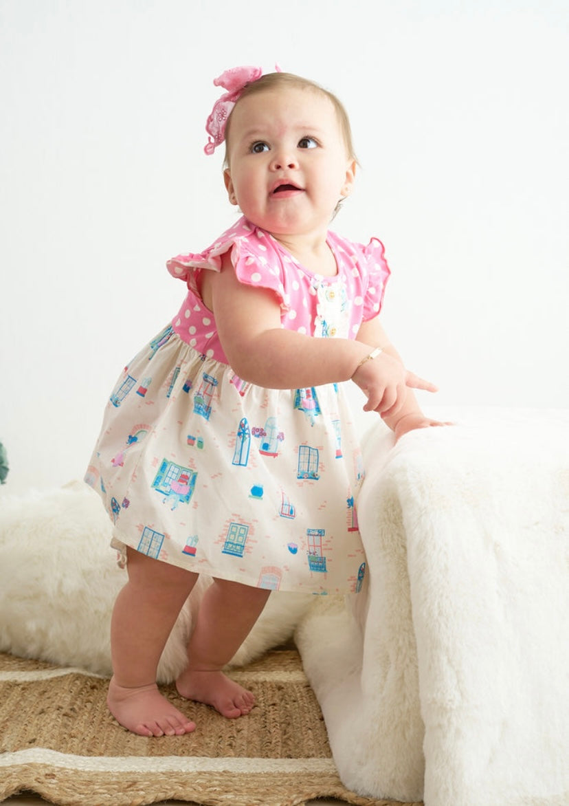 Platinum Balcony Shorts Set-Playful Ruffle Top & Printed Shorts for Girls