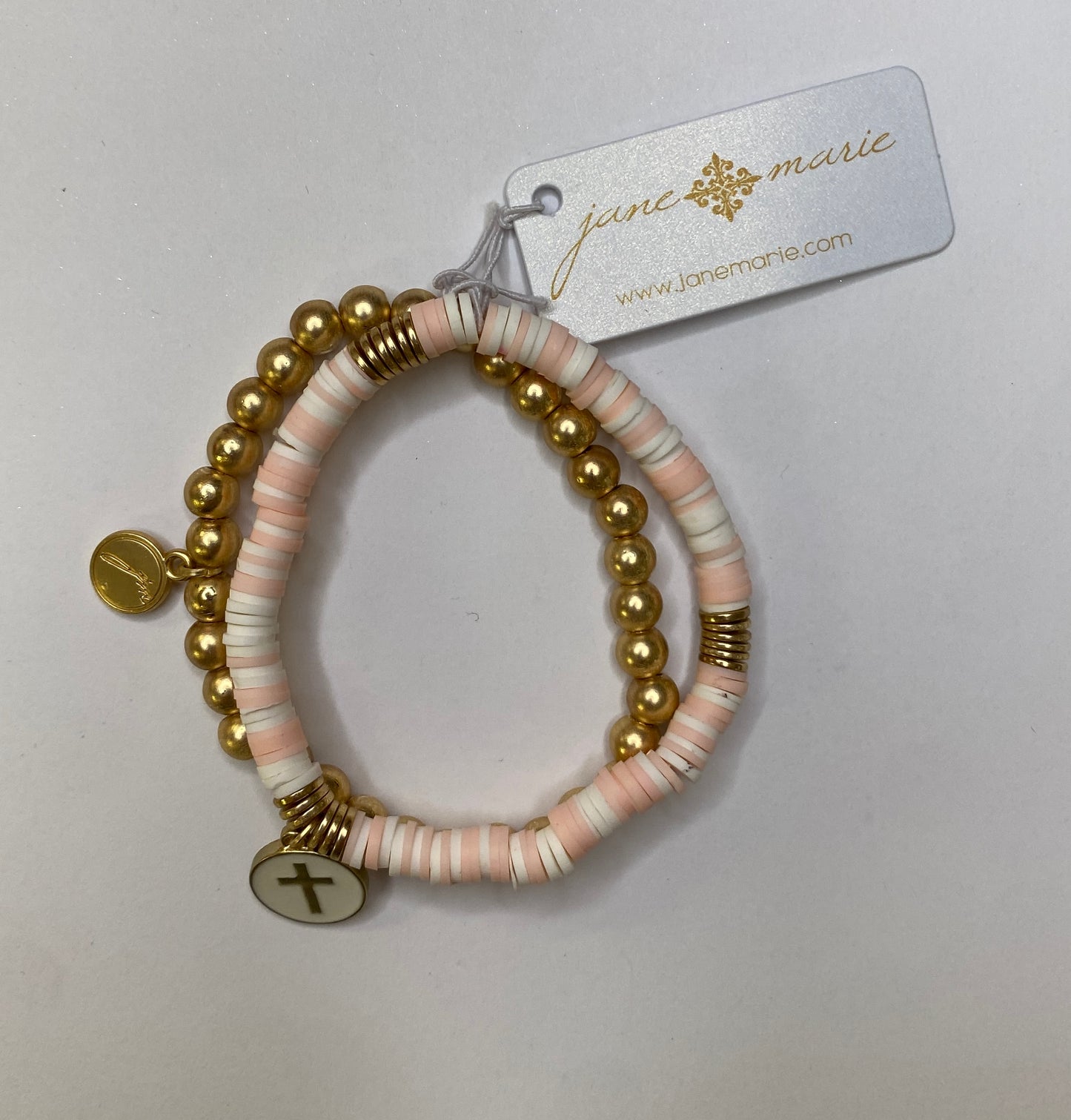 Gold Cross Bracelet Set