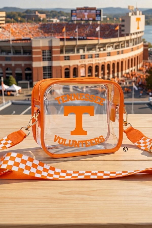 SC - ETA 7/8-7/22 Tennessee Volunteers Orange Clear Crossbody Bag