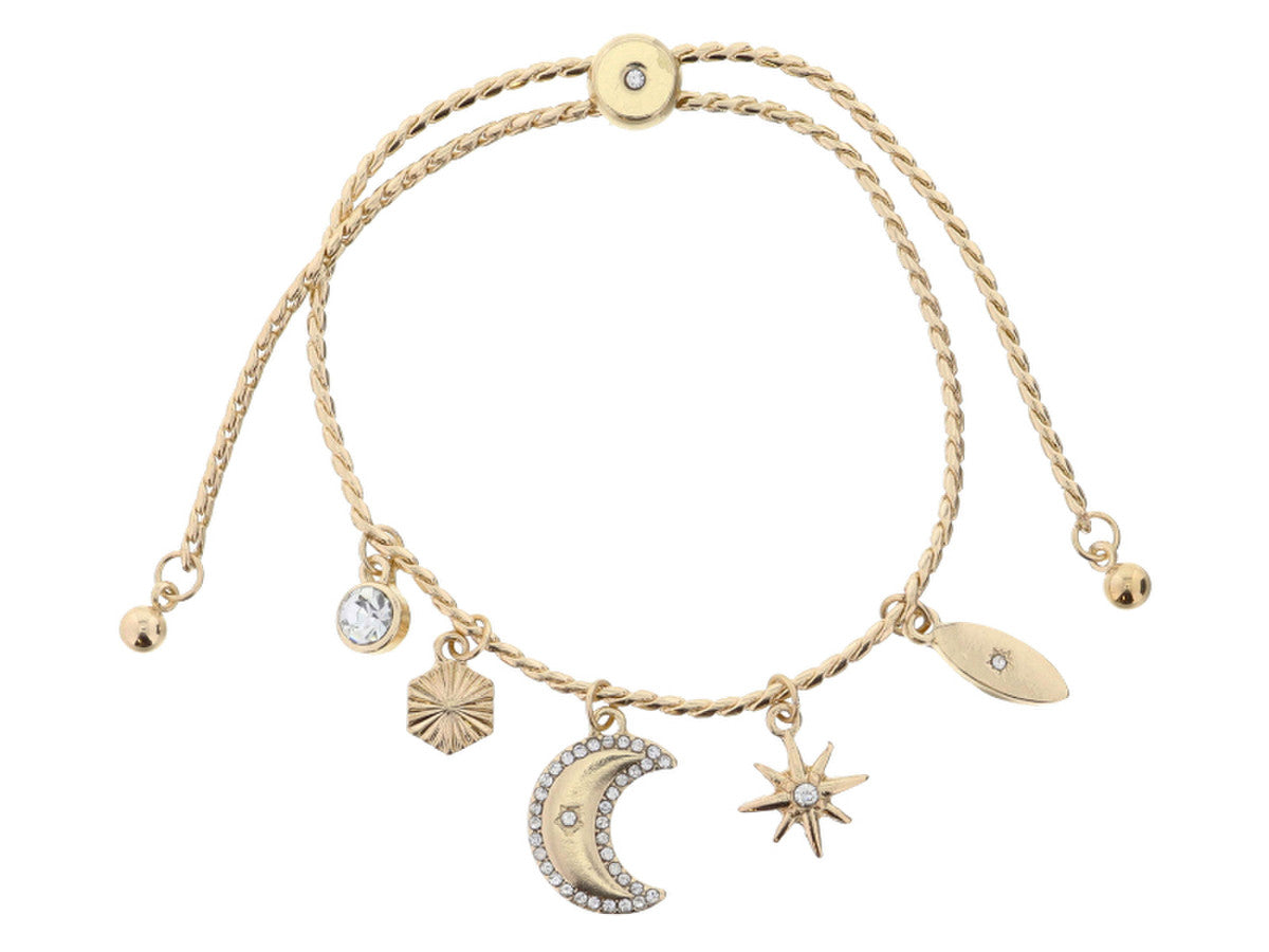 Crystal Crescent Charm bracelet