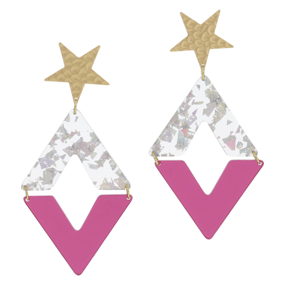 Gold Star Arches Earrings