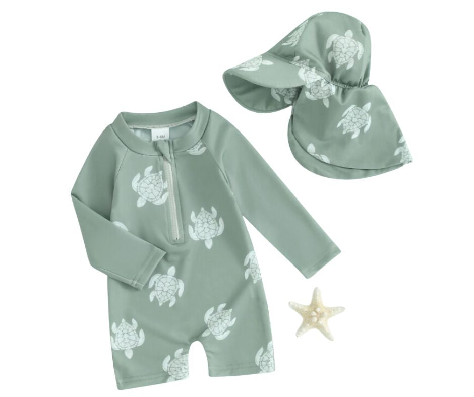Sea Turtle Swim One Piece Set