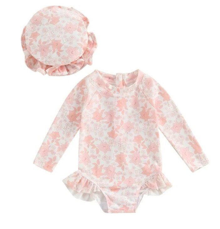 Pale Pink Swim One Piece Set