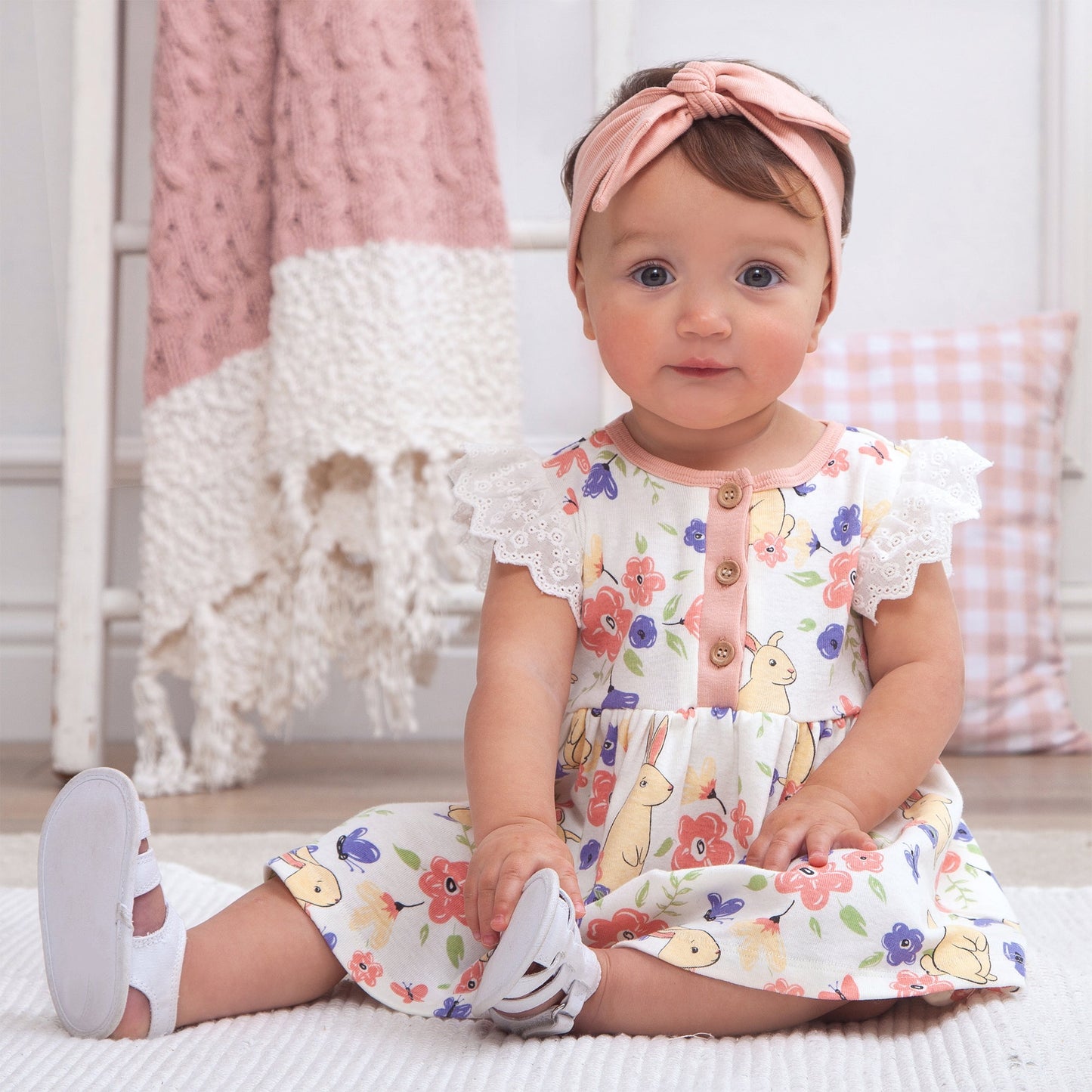 Baby Girl's Easter Garden Cotton Dress