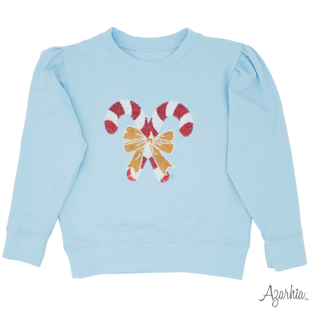 Sequin Candy Canes Sweatshirt