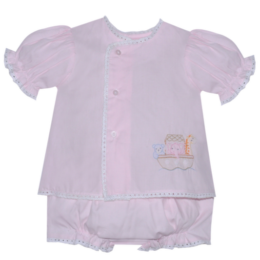 Noah's Ark Pink Diaper Set