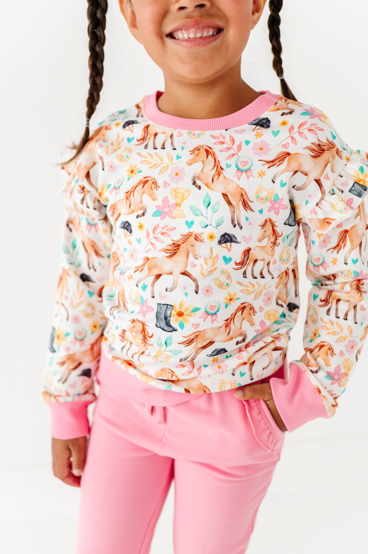 Saddlerose Ruffle Joggers