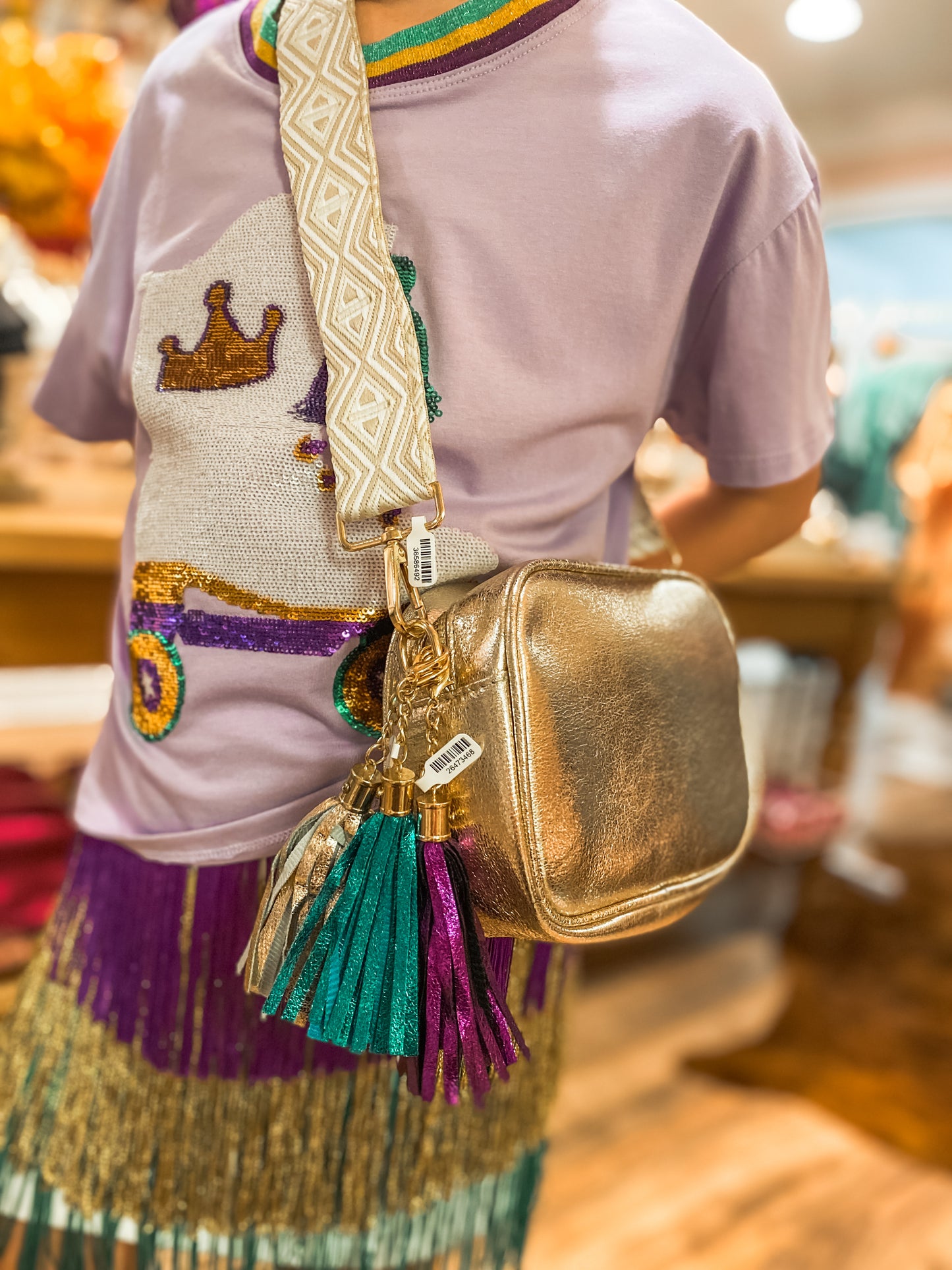 PURPLE KEY CHAIN/PURSE TASSEL