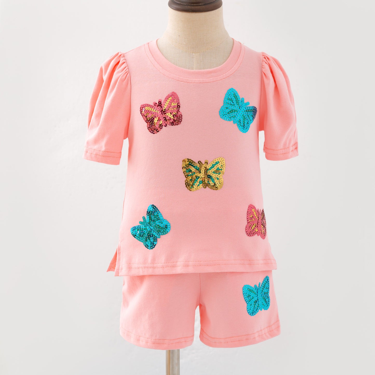 Butterfly Sequin Girls Set