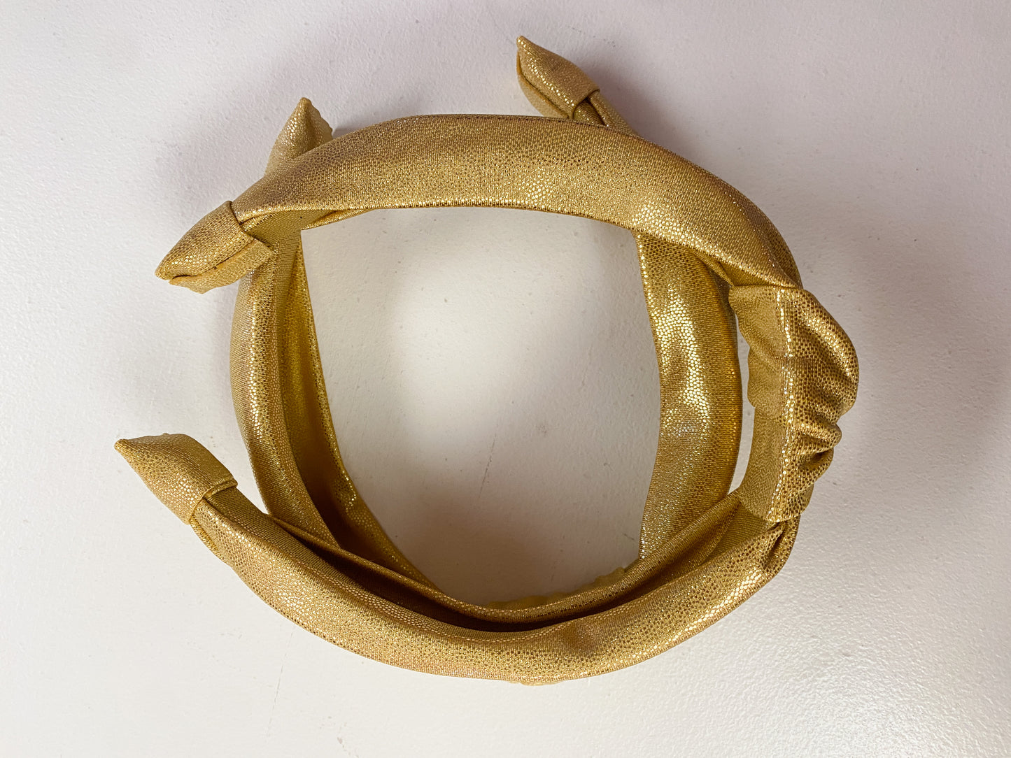 Top Knot Headband in Gold Shimmer