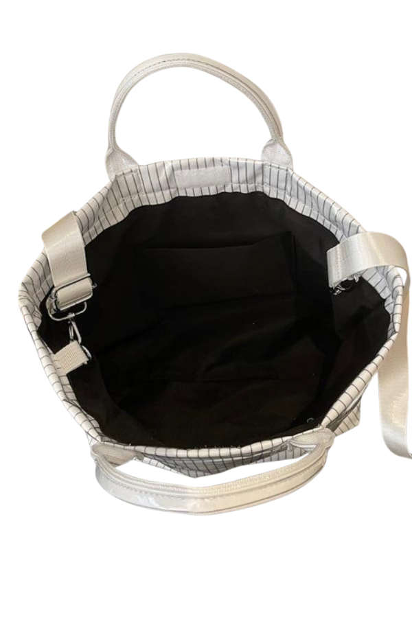 SC - Blue Pinstripe TOTE BAG with Strap