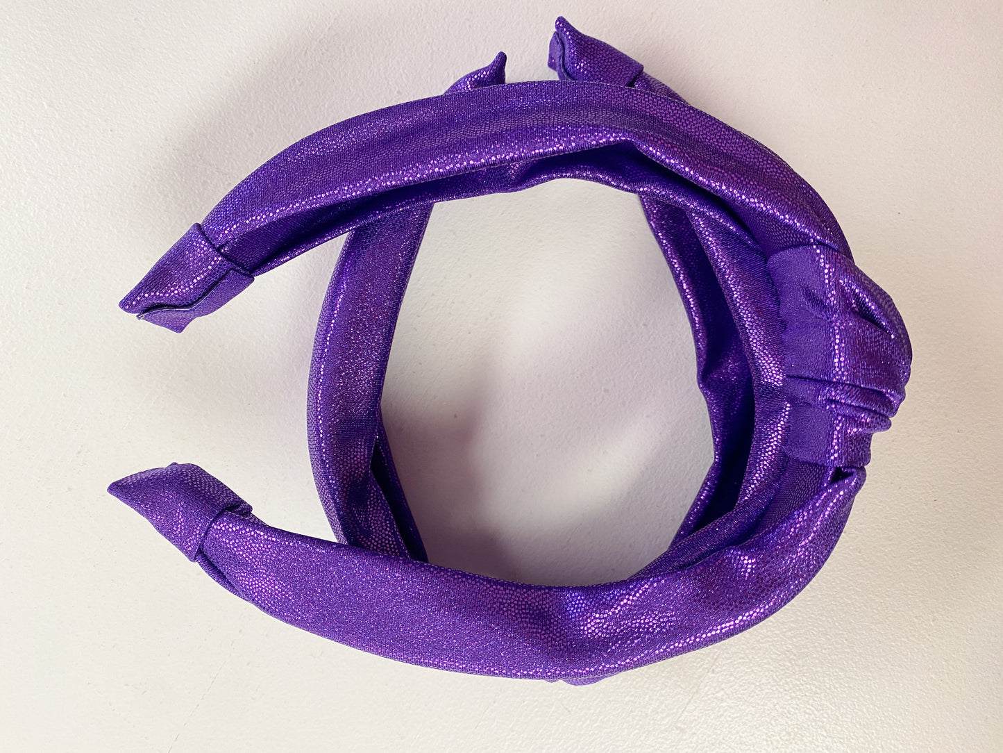 Top Knot Headband in Purple Shimmer