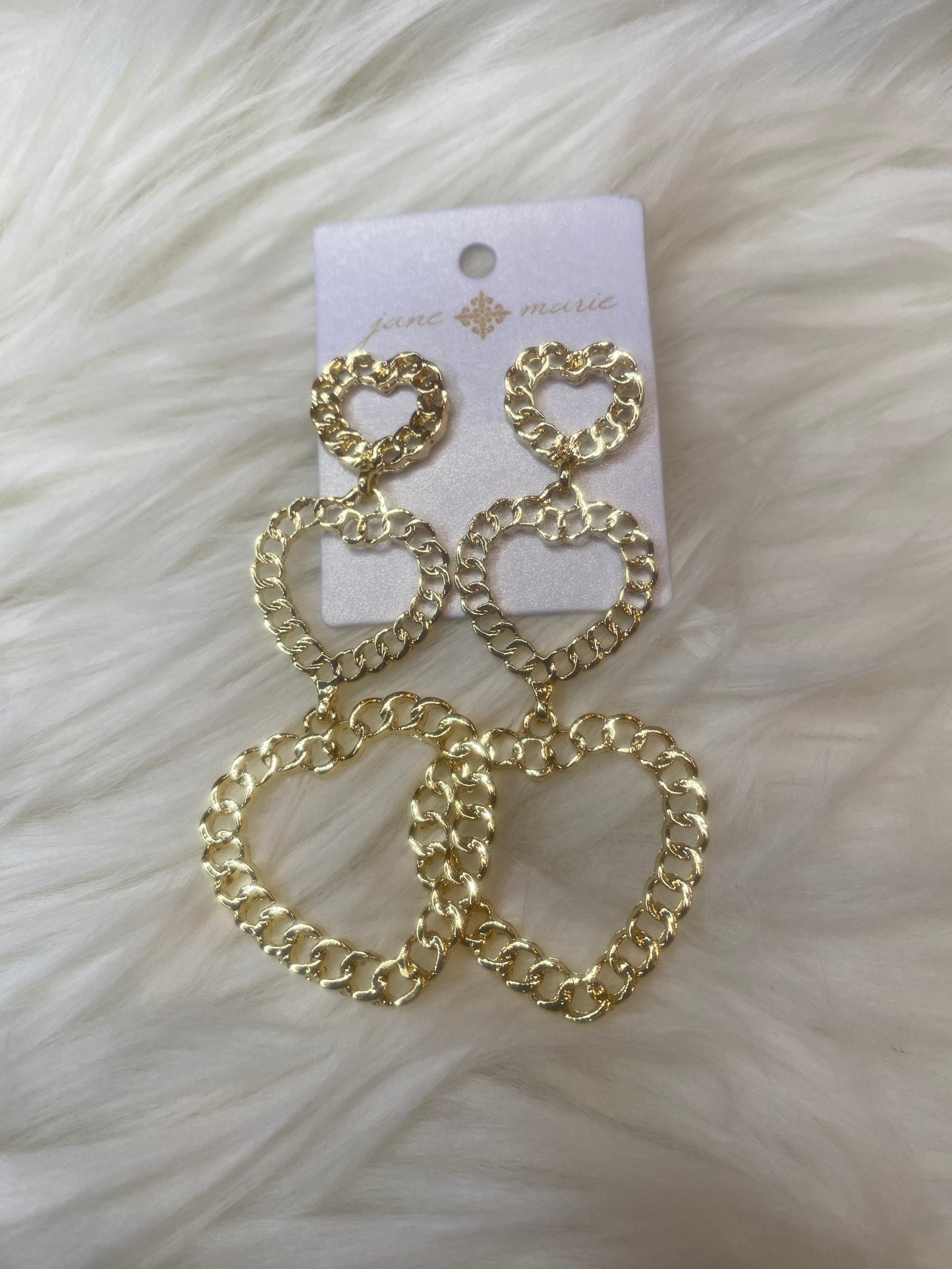 Triple Heart Earrings