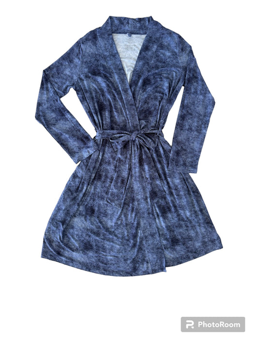 Denim Print Mom Robe