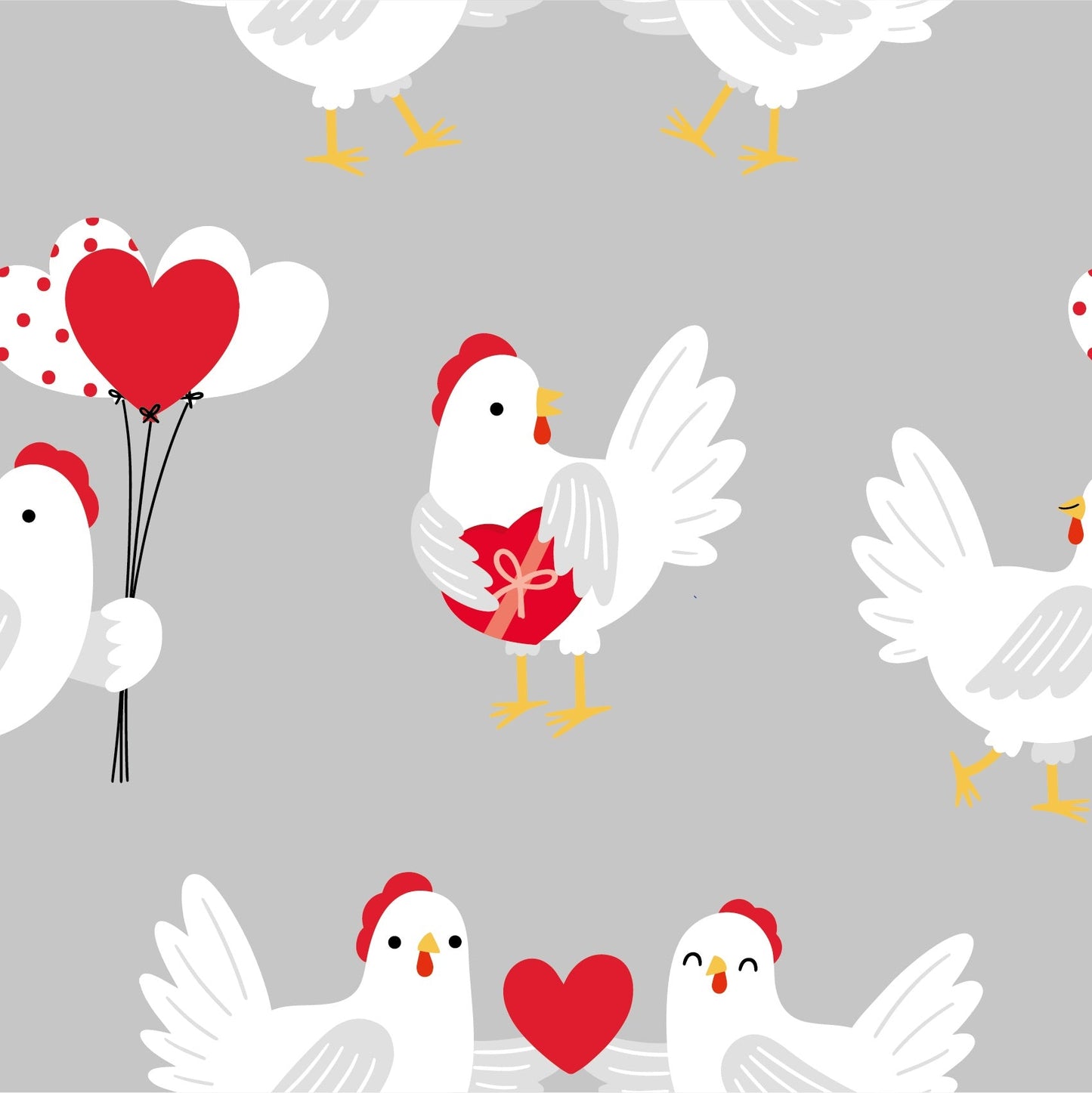 Charming Chickens Grey Snuggle Sets