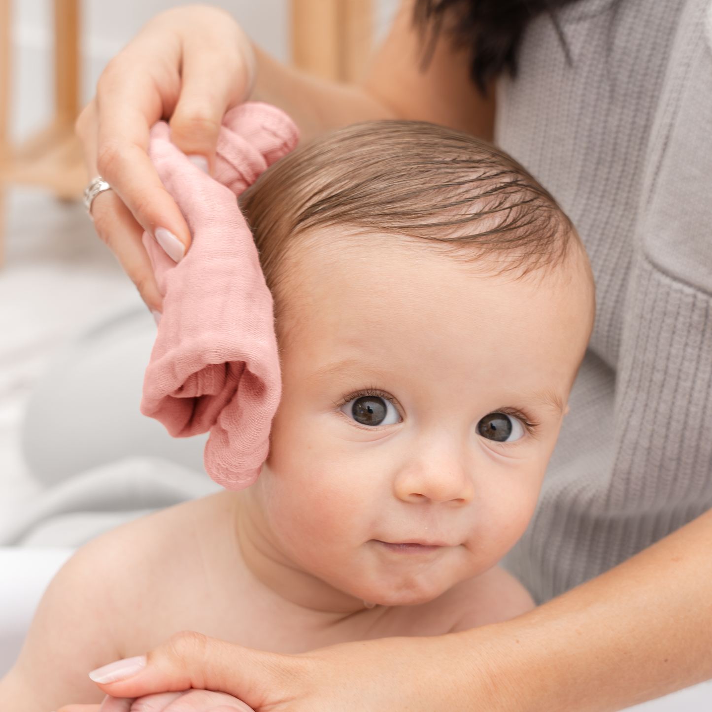 Muslin Washcloths in Lace
