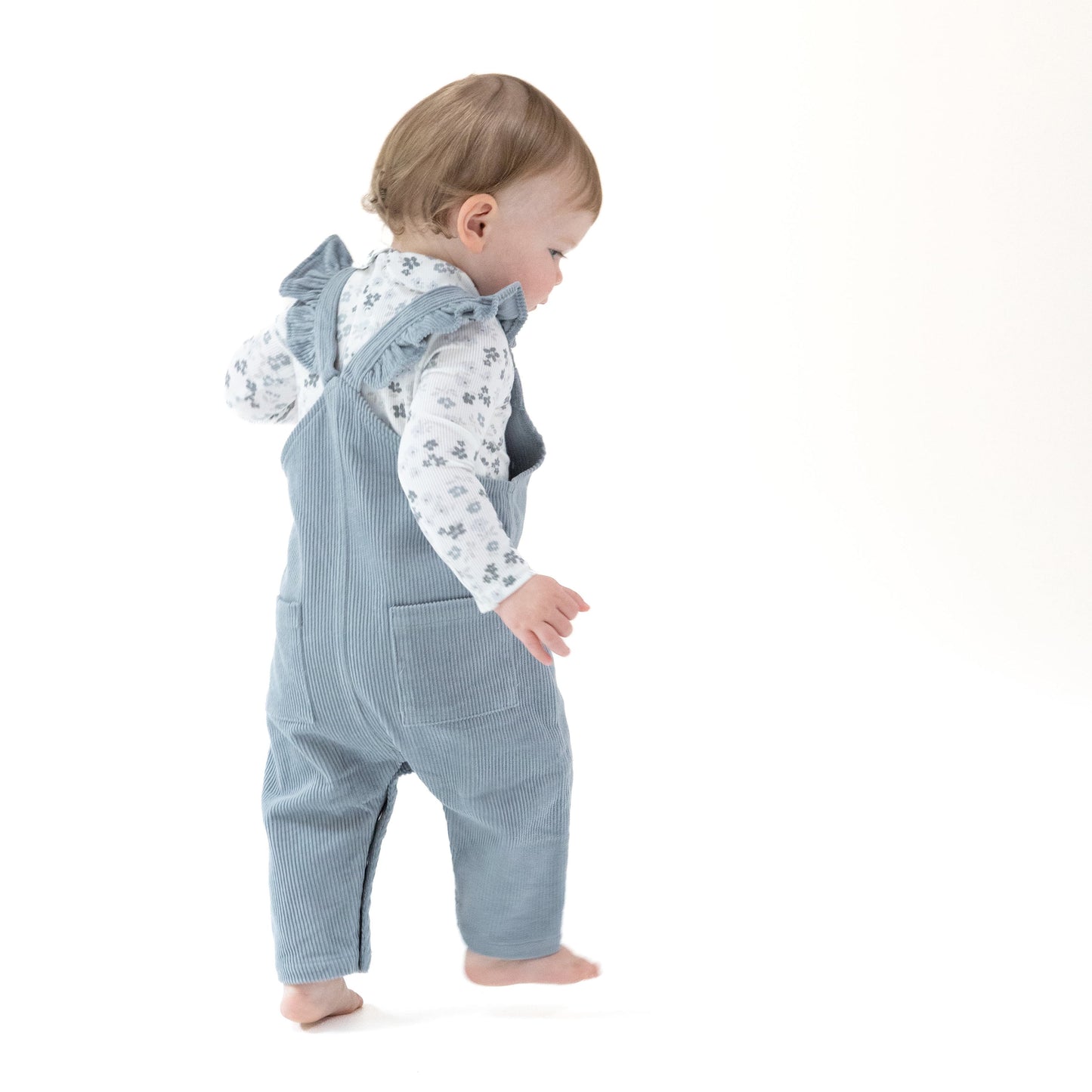 Front Snap Ruffle Overall
