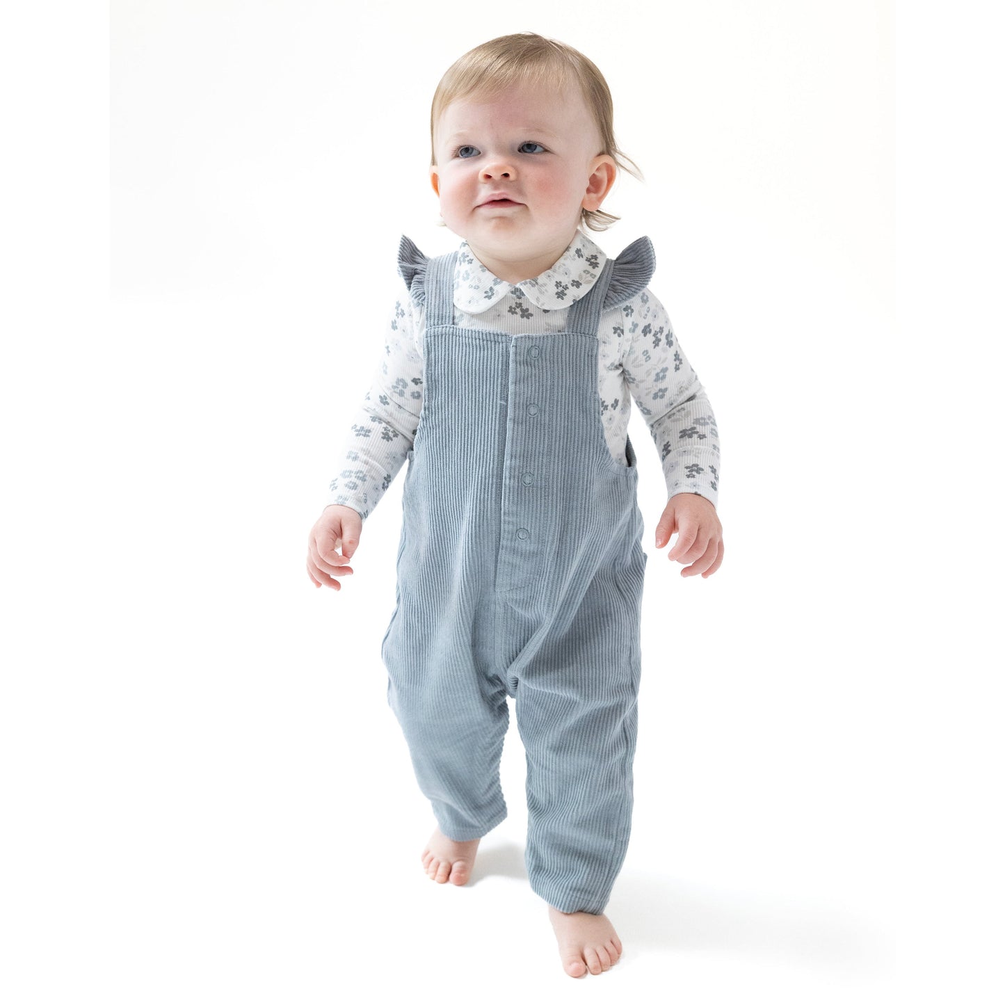 Front Snap Ruffle Overall