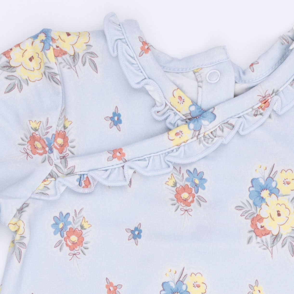 Country Stitch Floral - Kimono Gown & Knot Headband