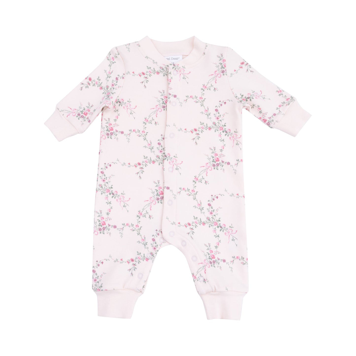 Baseball Collar Romper with Front Placket